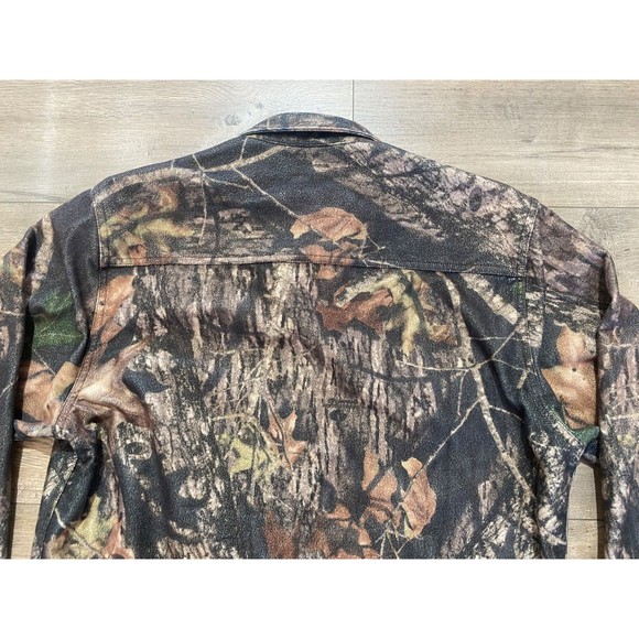Cabelas Womens L Button Long Sleeve Hunting Outdoor Mossy Oak Chamois CAMO Shirt - Picture 5 of 9